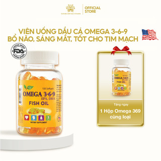 [Mua 1 tặng 1] Viên uống dầu cá Omega 3-6-9 Nature Gift tốt cho tim mạch, bổ não, sáng mắt nhập khẩu 100% từ Mỹ