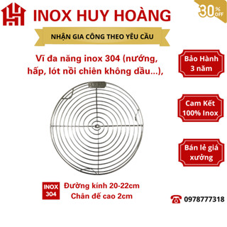 [INOX 304 DÀY] Vĩ đa năng inox, vĩ hấp inox, vỉ lót nồi chiên không dầu, vĩ nướng inox, rê hấp inox.