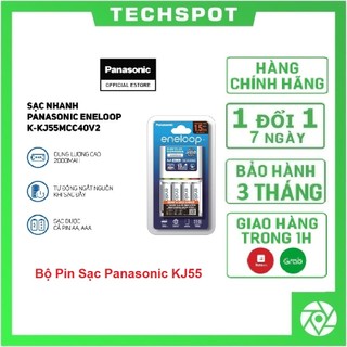 Bộ Pin Sạc Nhanh Dự Phòng 2h Panasonic Eneloop K-KJ55MC40V2 | Hàng Chính Hãng | Bảo Hành 3 Tháng