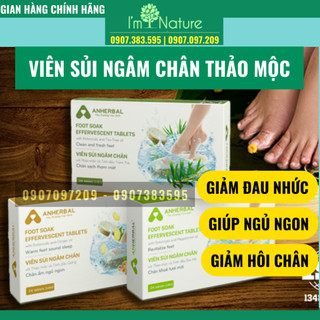 Viên Sủi Ngâm Chân Thảo Mộc Giảm Đau Tê Mỏi Khử Mùi Hôi Chân Giúp Ngủ Ngon ANHERBAL