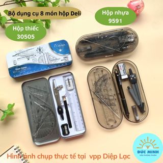  Bộ compa 8 món 7 món Deli - Classmate chất lượng cao 30505 9591 CM212 chì kim chì cây vpp Diệp Lạc 
