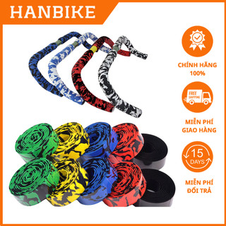 Dây quấn ghi đông xe đạp road, quấn ghi đông fixed gear mtb nhiều màu có chốt giữ 2 đầu dễ quấn