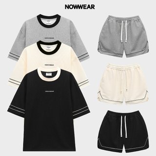 Combo Set Bộ Nowwear Unisex Áo Thun Waffle + Quần Short Waffle