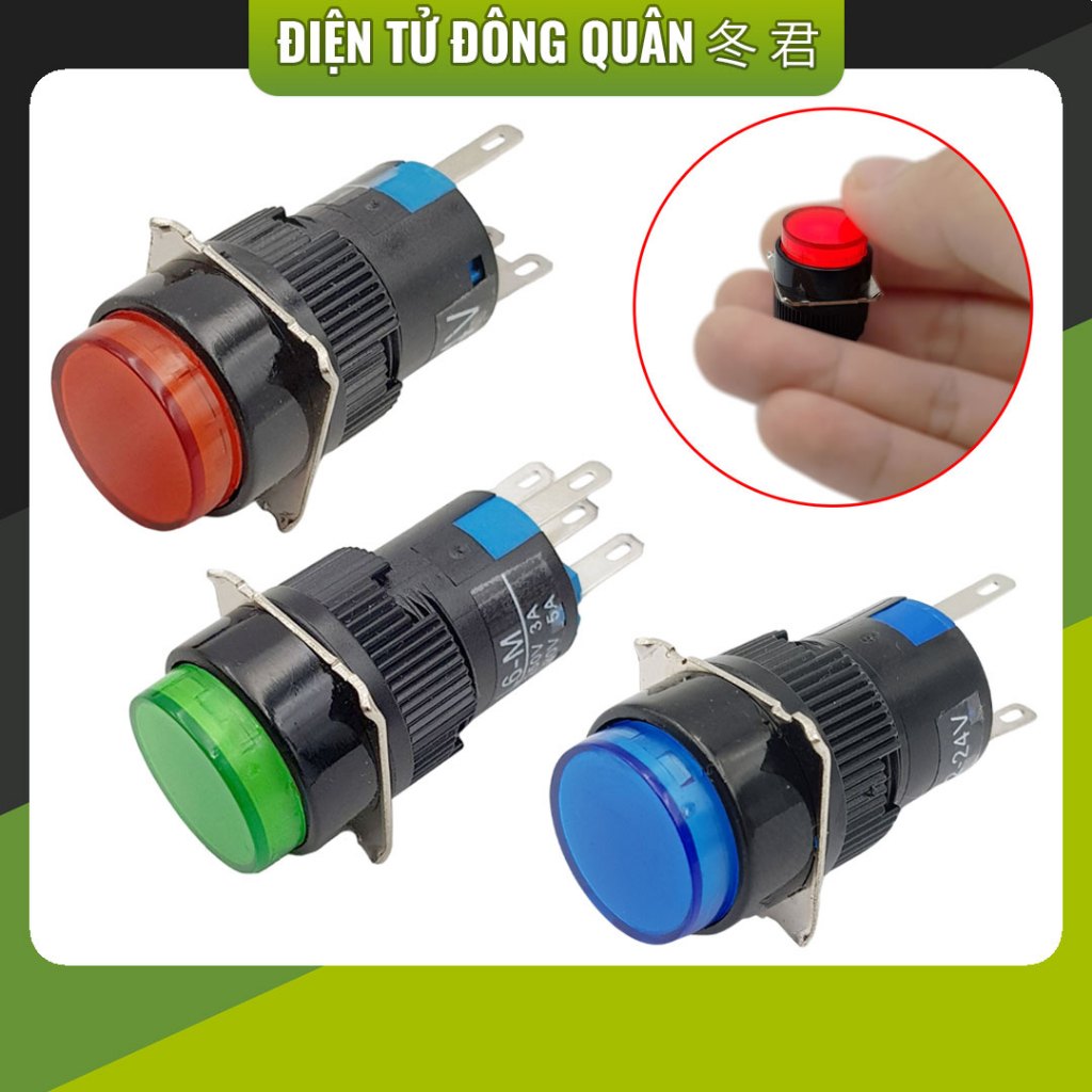[HCM] Nút nhấn nhả có đèn AL6-M 24V