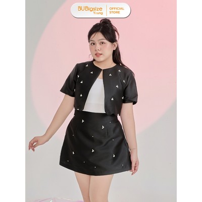 Chân váy A tafta đính đá BIGSIZE (55kg đến 95kg) – 24YCV48 - [BU Bigsize Young]