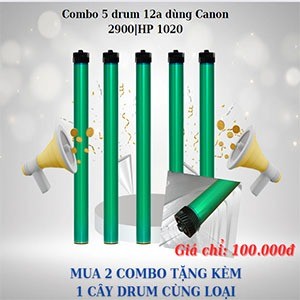 Combo 5 Drum 12a / Trống máy in canon 2900 hp 1010 1020