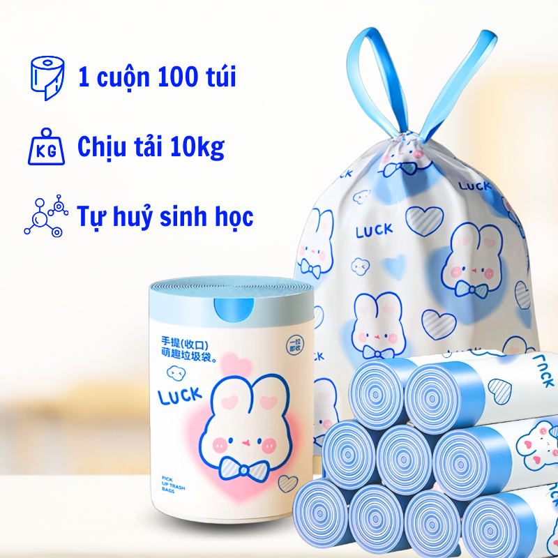 Túi Rác Hình Thỏ Có Dây Rút Dai, Chắc Chắn H307