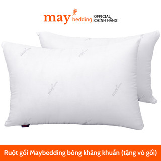 Ruột gối nằm Maybedding - Ruột gối ngủ bông tinh khiết ép hơi chân không vỏ cotton size 40x60 cm