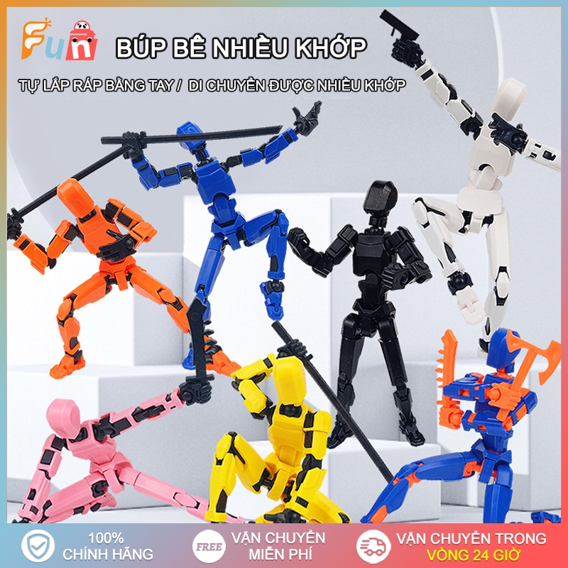 Đồ Chơi Búp Bê 3D In Hình Hành Động, Búp Bê Nhiều Khớp Có Thể Di Chuyển, Đồ Chơi Lắp Ráp