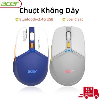 Chuột không dây bluetooth 2.4G Acer OMR940 Chuột nhạy ko có tiếng ồn sạc Type-C cho Máy tính, pc, Laptop