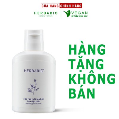 [ HÀNG TẶNG KHÔNG BÁN] Sữa rửa mặt tạo bọt hoa đậu biếc herbario 100ml thuần chay cấp ẩm