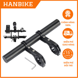 Ghi đông xe đạp mở rộng gắn đèn xe đạp, kẹp điện thoại, còi xe đạp dài 20Cm phù hợp với mọi loại xe dễ dàng tháo lắp