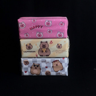 Hộp đựng bút  hoạ tiếtCAPYBARA bóp viết to 1 ngăn, đựng được nhiều bút, máy tính