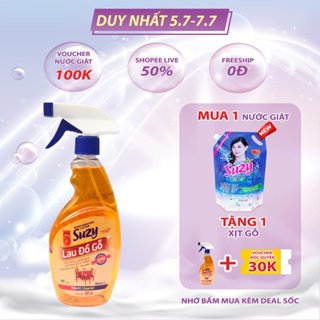 Nước xịt lau đồ gỗ DIỆT KHUẨN SUZY 500ml - thành phần HỮU CƠ, chất lượng NHẬT BẢN