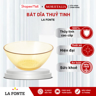 Bộ Bát, Đĩa Thủy Tinh Borosilicate màu hổ phách La Fonte 270ml / 700ml - Moriitalia Official Store