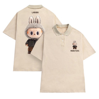 Áo Polo Unisex Họa Tiết LABUBU, Áo Polo Nam Nữ Form Rộng Chất Poly Thái -PL21