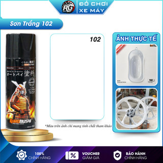 Sơn Samurai Màu Trắng Mã 102 Chuyên Dùng Cho Xe Máy, Sơn Xịt 400ml