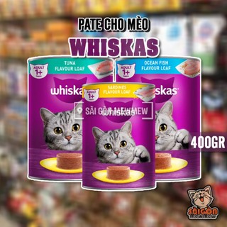 Pate WHISKAS cho mèo lon 400gr
