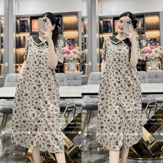Váy xuông NH clothing chính hãng mickey cổ bèo mềm mát
