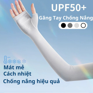 Găng tay chống nắng nữ, Gang tay chống tia cực tím UV UPF50+ chất vải lụa băng mát lạnh, thiết kế chống trơn trượt