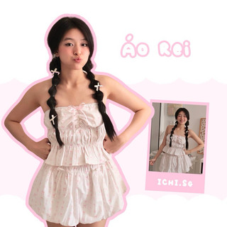 Rei top - áo tube phồng nơ - ichi.sg