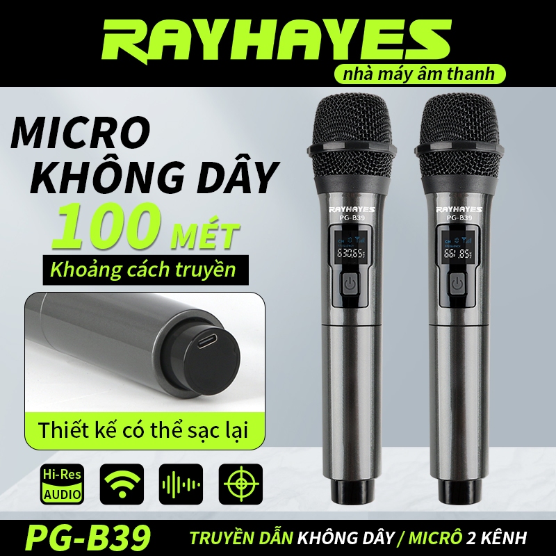 RAYHAYES Micrô không dây chuyên nghiệp nguyên bản Nhà thờ Karaoke đa năng tại nhà