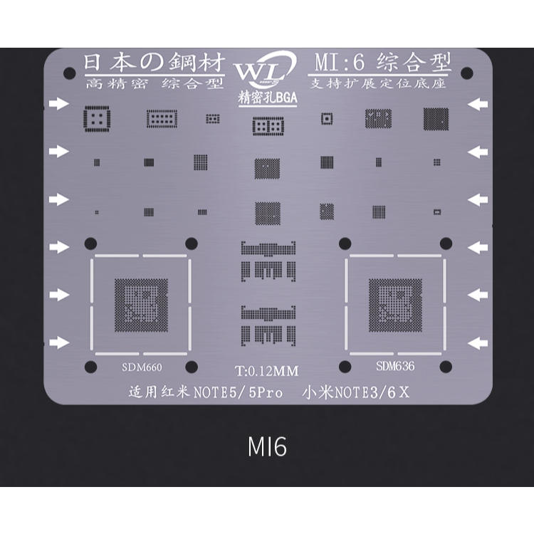 Vỉ làm chân Xiaomi MI:6 NOTE5/5Pro