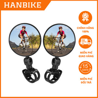 Gương xe đạp chiếu hậu tròn 8CM gương lồi xoay 360 độ dễ dàng quan sát sau lưng khi đạp xe có móc tháo lắp dễ dàng