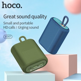 Loa bluetooth HOCO BS47 hỗ trợ FM, TF, TWS với các chế độ khác nhau, loa mini dáng hình chữ nhật có dây treo tiện lợi.