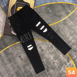 Quần jean nam boy phố vá da màu đen chất bò cao cấp co dãn 4 chiều cực đẹp rin trơn from dáng skinny đẹp LEPHG MS54