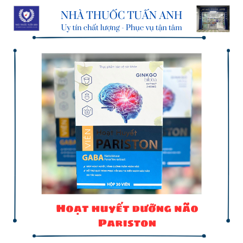Viên uống bổ não - Hoạt Huyết Pariston (Hộp 1 chai 30 viên)
