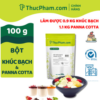100g bột làm khúc bạch & panna cotta thucpham.com cho thành phẩm 900g khúc bạch & 1.1kg panna cotta