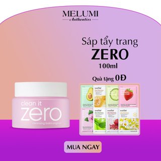 sáp tẩy trang zero banila co 100g sáp tẩy trang sạch sâu làm trắng da zero tẩy trang Banila Clean It Zero chính hãng