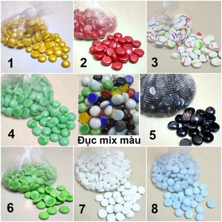 100 viên bi ve, sỏi thủy tinh chọn màu
