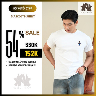 - why.not mascot t-shirt - áo phông unisex form rộng, chất liệu 100% cotton