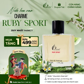 Nước hoa nam charme ruby sport 50ml lưu hương lâu nam tính, mạnh mẽ_nước hoa chính hãng