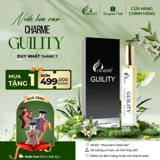 Nước hoa nam charme guility 10ml lưu hương lâu lịch lãm, nam tính_nước hoa chính hãng