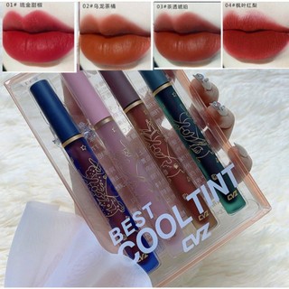 Set son kem cvz best cool tint, set 4 cây siêu xinh
