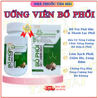 Viên uống bổ phổi Goldwin, Hỗ trợ lọc phổi, ngừa các bệnh về hô hấp, hộp 30 viên