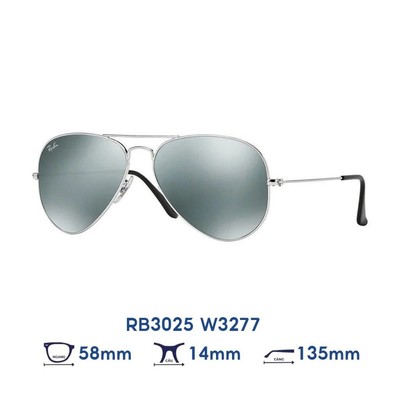 Kính mát thời trang Rayban RB3025 W3277 (58-14-135) chính hãng, thiết kế dễ đeo bảo vệ mắt