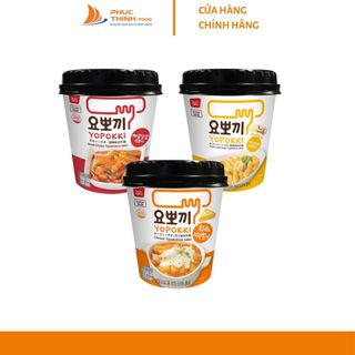 Combo 3 vị: Phomai, cay ngọt, bơ hành - Bánh gạo Hàn Quốc Yopokki- dạng cốc 1