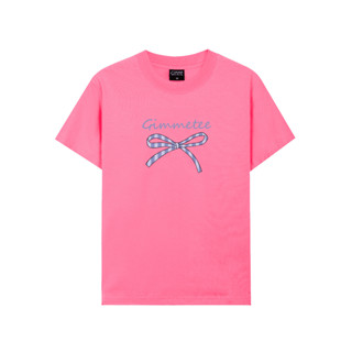 Áo Thun BabyTee Gimme - Nơ Xanh - Cotton 250gsm 2 Chiều Cổ Tròn - GMB48