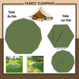 Thảm lục giác, đa giác chống ẩm chống bẩn vải Oxford thảm lều cắm trại dã ngoại thảm nót đáy lều