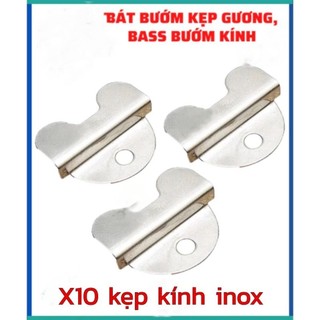 (GIÁ HỦY DIỆT) 10 PÁT KẸP GƯƠNG HÌNH BƯỚM INOX