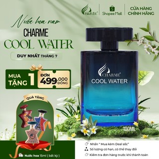 Nước Hoa Nam CHARME COOL WATER 100ml Lưu Hương Lâu Phóng Khoáng, Nam Tính_Nước Hoa Chính Hãng