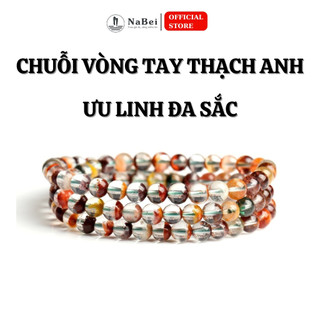 Chuỗi vòng tay thạch anh ưu linh đa sắc tự nhiên hợp mệnh kim, thủy, hỏa, mộc nb42 - phong thuỷnabei