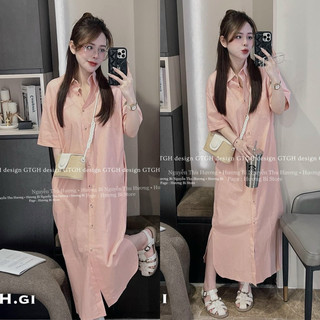 Váy xuông [Shop chỉ bán loại 1]  tiểu thư sơmi chất linen siêu mát