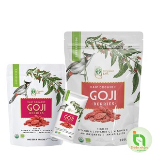 Kỷ tử hữu cơ Organic Life 90g 200g Raw Organic Goji Berries