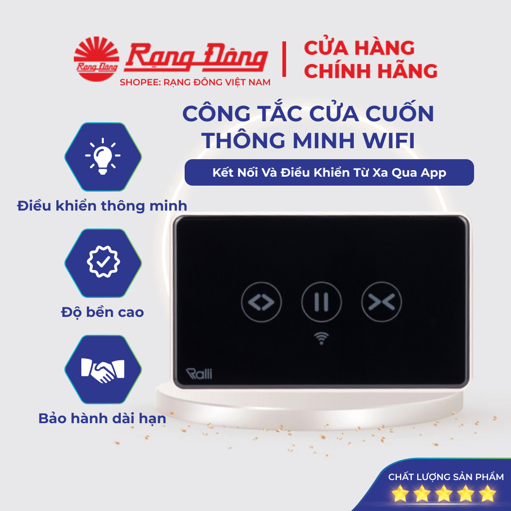 Công tắc cửa cuốn thông minh, điều khiển từ xa thương hiệu Rạng Đông Model: CTCU.WF CN.DOT MN