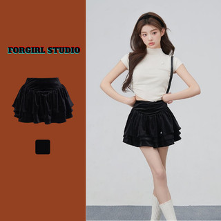 Chân váy nhung FORGIRLSTUDIO dáng xòe 3 tầng nhung mịn sang chảnh T033